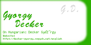 gyorgy decker business card